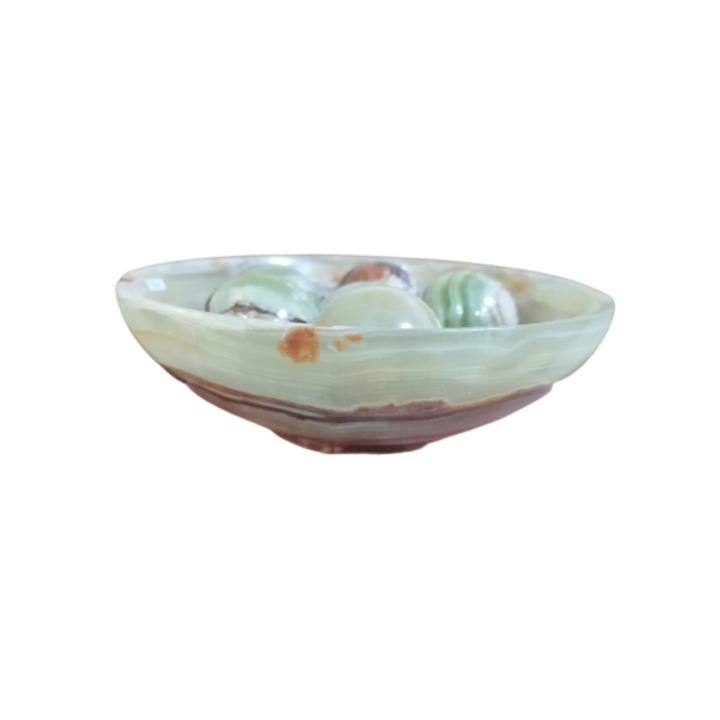 Купа Mineral Mall, Оникс Зелен, Изделие от камък, 5х15см