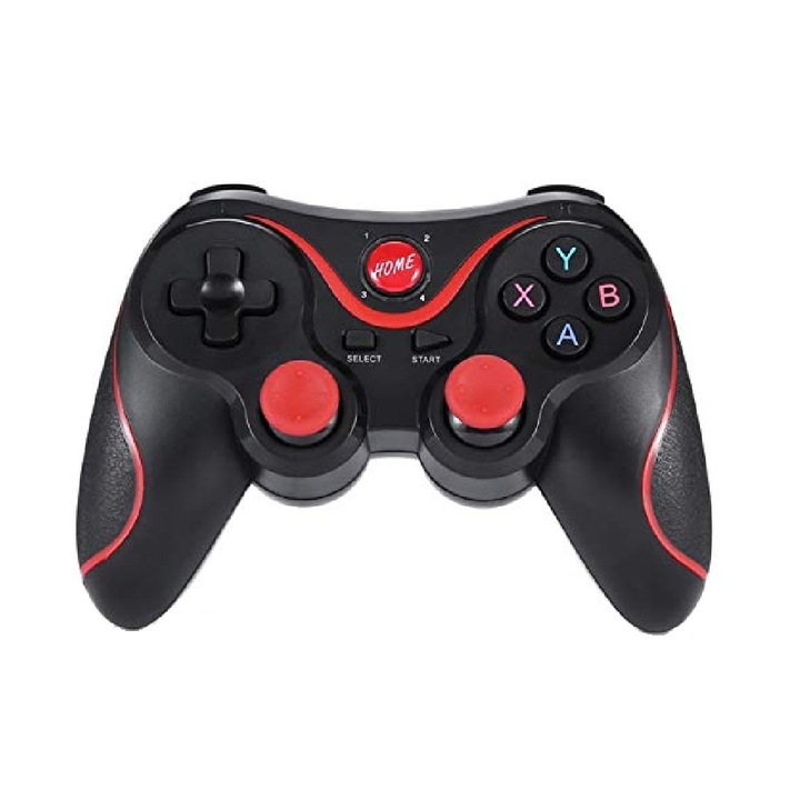 Joystick Zik, telefonhoz és számítógéphez, állvánnyal, Vezeték nélküli kontroller X3, iOS, Android, Windows, Vezeték nélküli, Bluetooth, Újratölthető akkumulátor