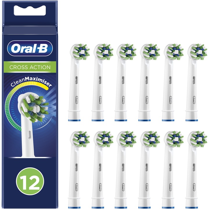 Oral-B Cross Action elektromos fogkefe fej, CleanMaximiser Technology, 12 db
