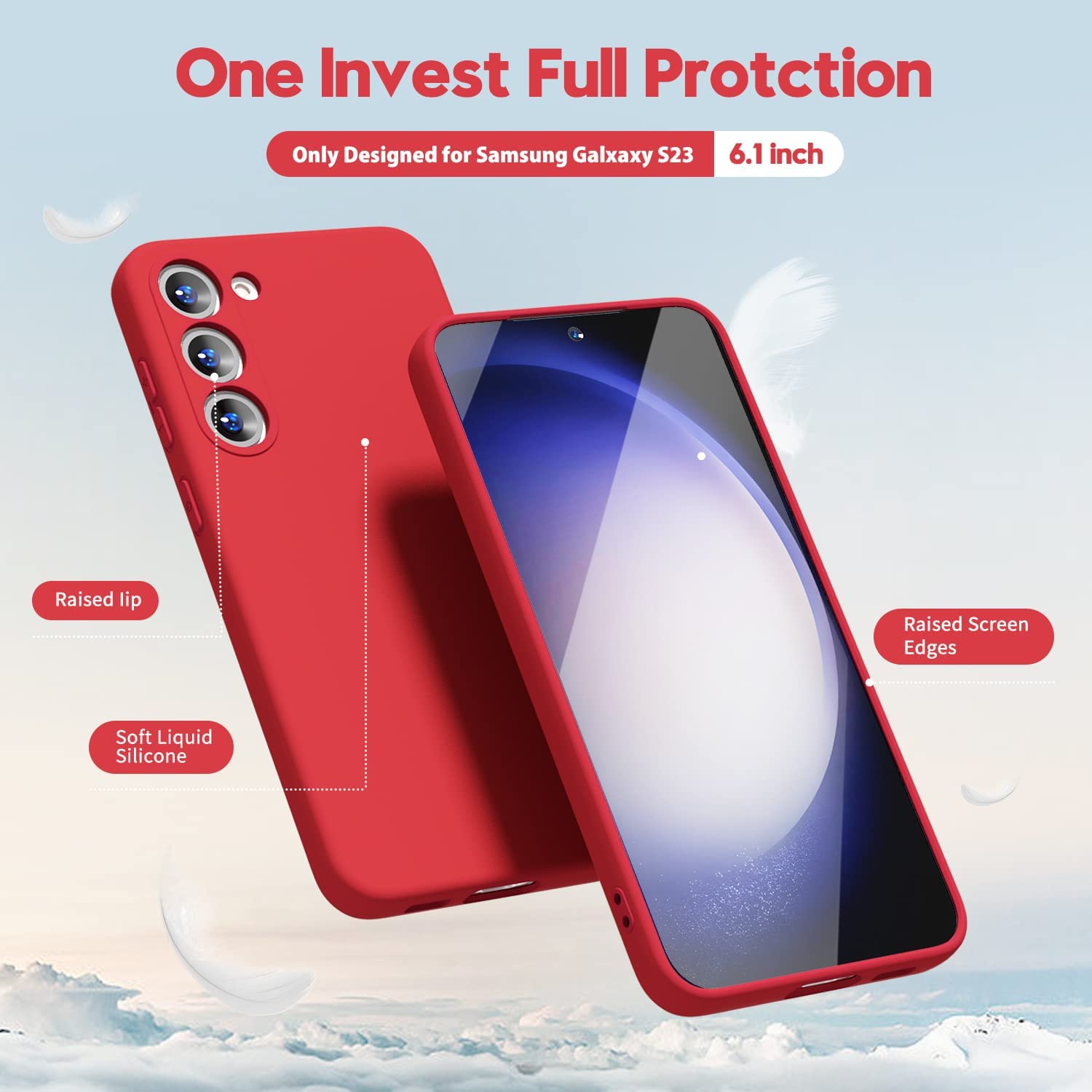 Husa Joyshell pentru Samsung Galaxy A34, SIlicon Catifelat Cu Interior Microfibra, Protectie la Camere, Rosu