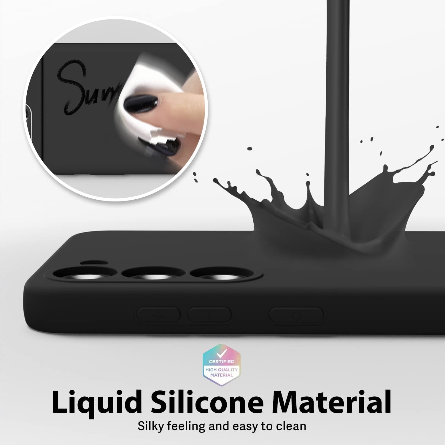 Husa pentru Samsung Galaxy S26 Plus, Joyshell, Silicon Catifelat, Interior Microfibra, Ultra Slim, Antisoc, Protectie Premium, Negru
