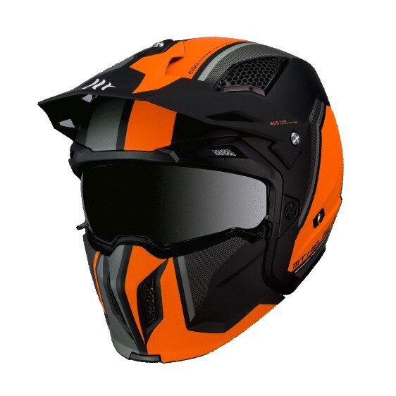 Мотоциклетна каска MT Streetfighter atv, С интегрирани слънчеви очила ...