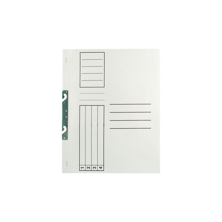 Set 100buc Dosar Standard, alb, incopciat 1/1, A4, carton