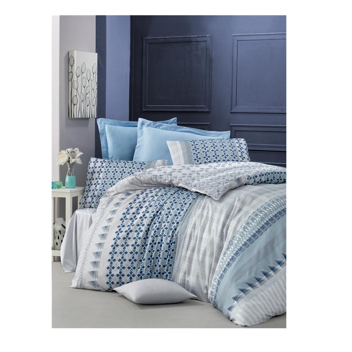 Двойно спално бельо Ilya, Mally Home, сатениран памук