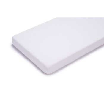 Cearsaf din bumbac cu elastic pe contur 120x60 cm, Alb Cearsaf din bumbac cu elastic pe contur 120x60 cm, Alb