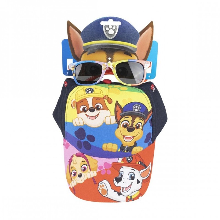 Paw Patrol Team sapka és szemüveg készlet, 53 cm, többszínű