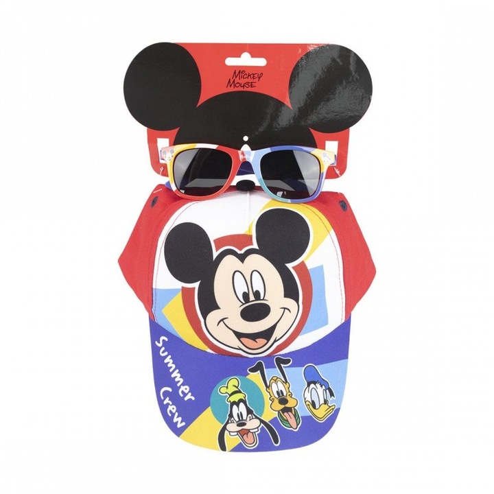 Mickey Mouse Summer Crew sapka és szemüveg készlet, 51 cm, többszínű