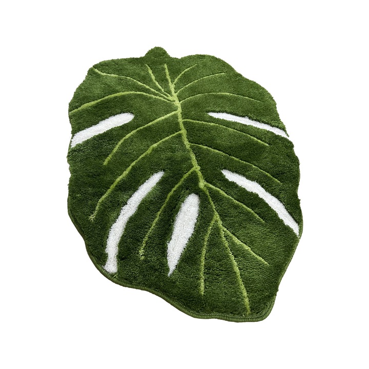 Covoras de baie Asi Home Frunze, Multicolor, 80 x 120 cm