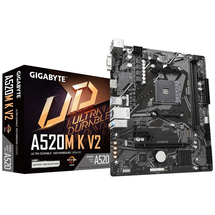 Gigabyte A520M K V2, 211242, Alaplap
