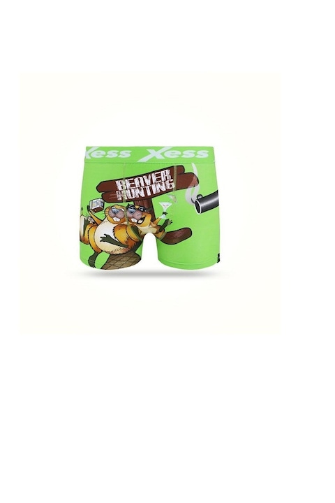 Boxeri Novelty Xess Beaver Hunting, pentru barbati, verde, Verde