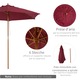 Umbrela de soare de gradina, Outsunny, Lemn/Poliester, 2.5x2.3m Bordeaux