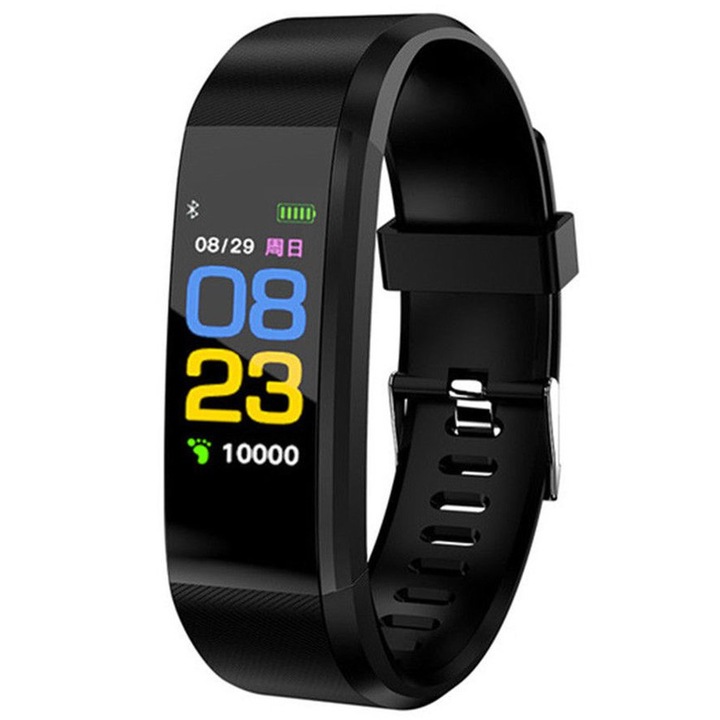 Bratara Smart Sport Fitness, Bluetooth, Notificari, Monitorizare, Apeluri, Mesaje, Reminder, negru