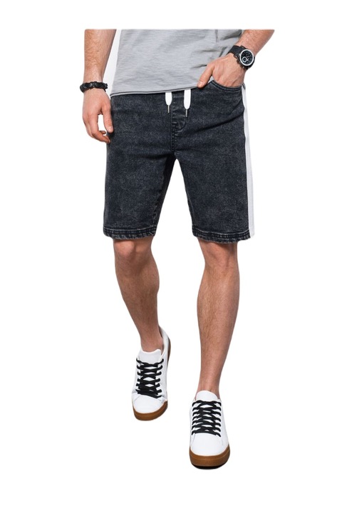 Ombre Dylan Férfi farmer rövidnadrág fekete S