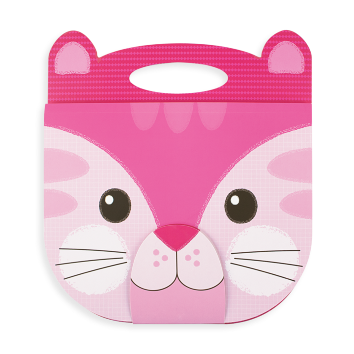 Hordozható rajzjegyzetfüzet - rózsaszín macska