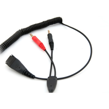 Cablu casca PC spiral cord QD/2 x 3,5 mm jack Cablu casca PC spiral cord QD/2 x 3,5 mm jack
