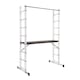 Scara si schela din aluminiu profesionala 2x8 trepte cu platforma de lucru, inaltimea maxima platforma 0.96 m, inarcare maxima 150kg