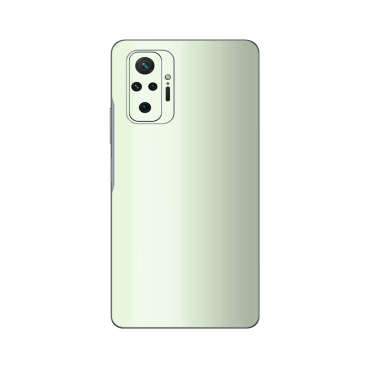 ISkinz fólia Xiaomi Redmi Note 10 Pro, 10 Pro Max készülékekhez - foszforeszkáló Green Glow 360 vágott, teljes testet fedő tapadó bőr, hát- és oldalvédő tok