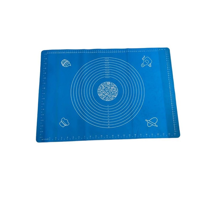 Plansa pentru aluat din silicon 45 x 65 cm, Albastru