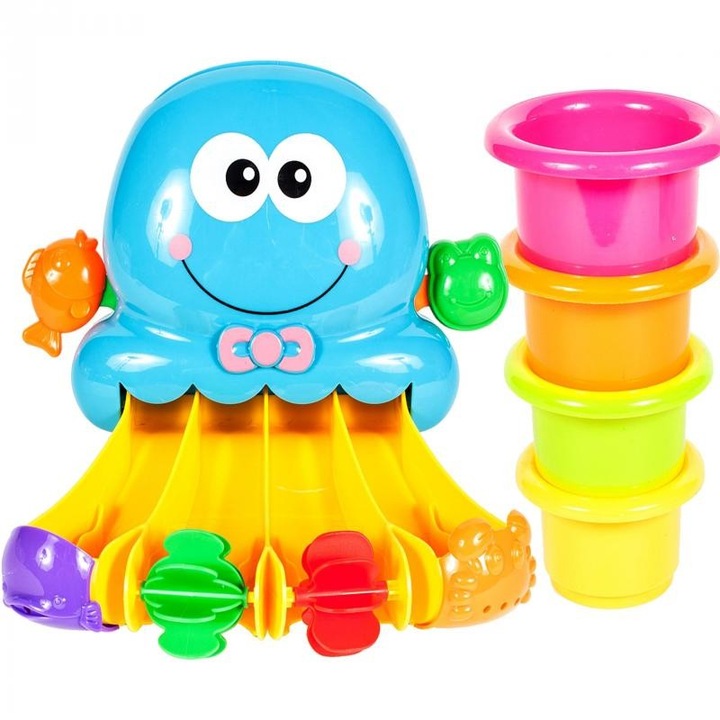 Fürdőjáték - Polip 4 pohárral, 7 Toys