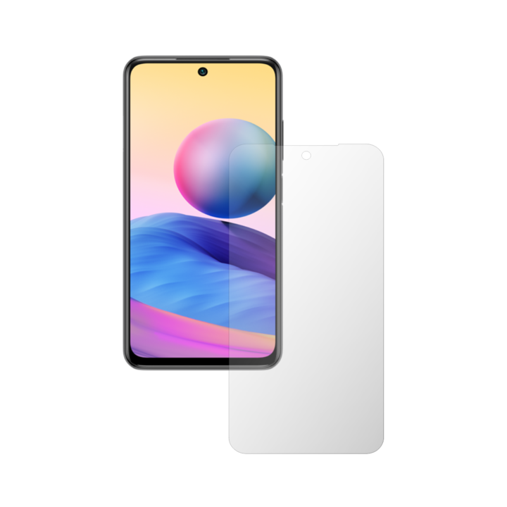 ISkinz önregeneráló képernyővédő fólia Xiaomi Redmi Note 10, 10S készülékekhez – tokbarát, láthatatlan Skinz UHD, ultra-tiszta szilikon teljes lefedéssel, tapadó és rugalmas
