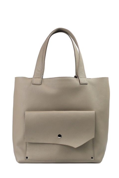 Geanta dama The Shopper, piele naturala, Koja Concept, Grej