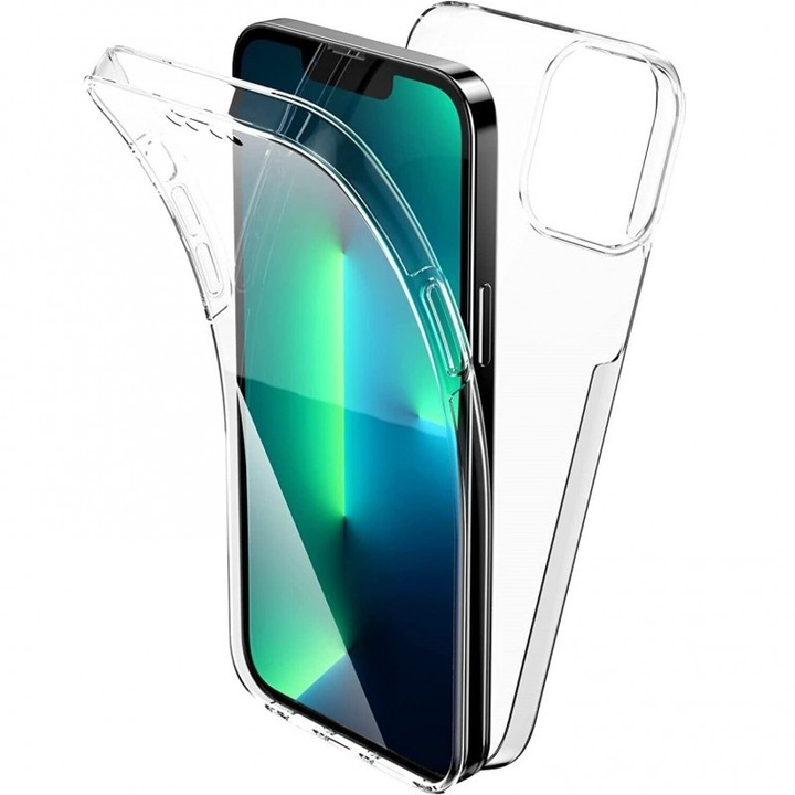 Flippy 360 градусов защитен калъф, PC, TPU с поликарбонатно фолио, за Samsung A53 5G, прозрачен