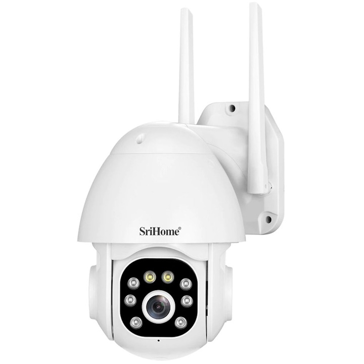 Camera supraveghere wireless, PTZ, 3MP, full-color, audio bidirectional, suporta card, SriHome SH039B