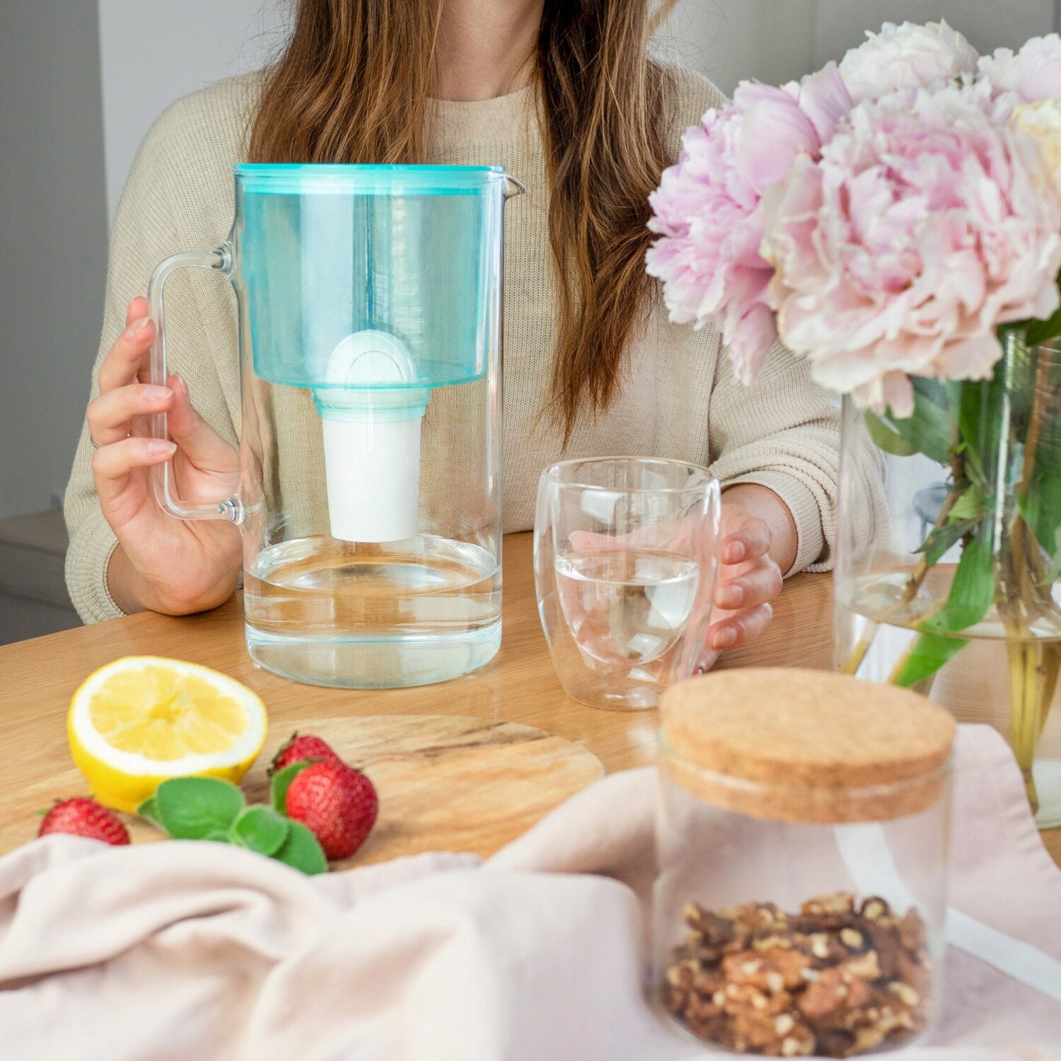 Чаша за филтриране на вода, Wessper, Прозрачна, 2.5L - eMAG.bg