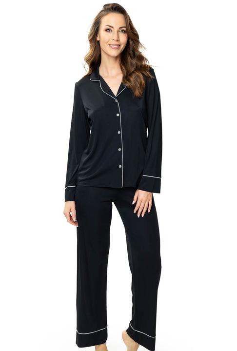 Pijamale dama, Mewa, Viscoza, Negru, Negru