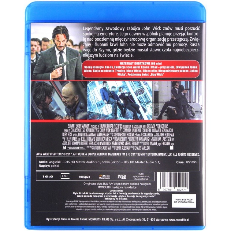 John Wick 2 (Blu-ray) - Chad Stahelski - Ruby Rose - Keanu Reeves - Blu-ray  - Compra filmes e DVD na