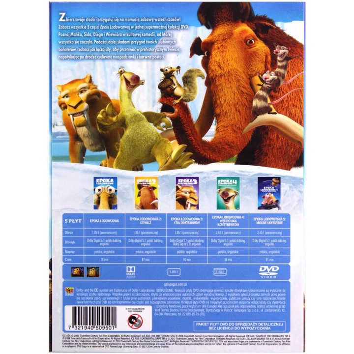 Epoka Lodowcowa 1-5 Pakiet [BOX] [5DVD]