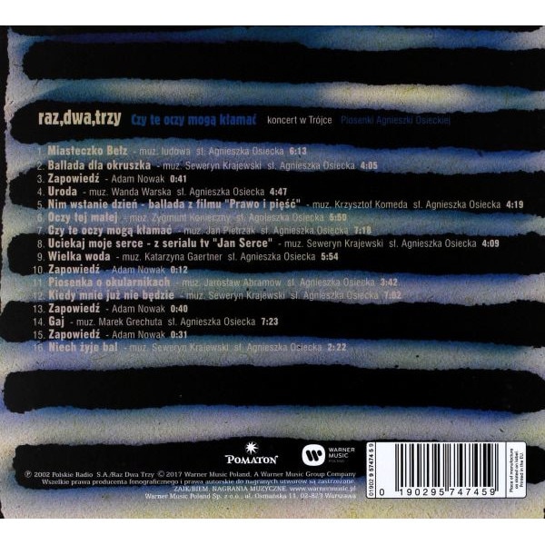 Raz Dwa Trzy Czy Te Oczy Mogą Kłamać Tekst