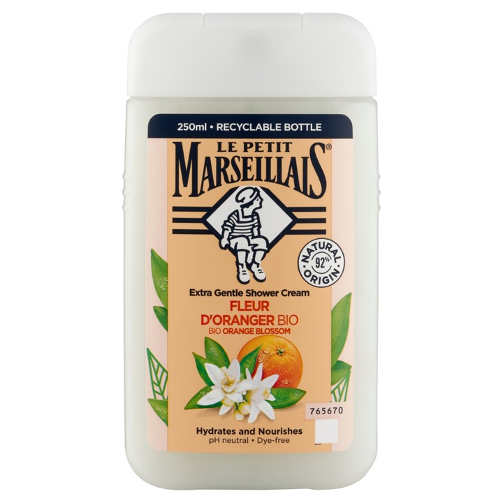 Le Petit Marseillais Extra Doux tusfürdő, 250 ml, Narancsvirág