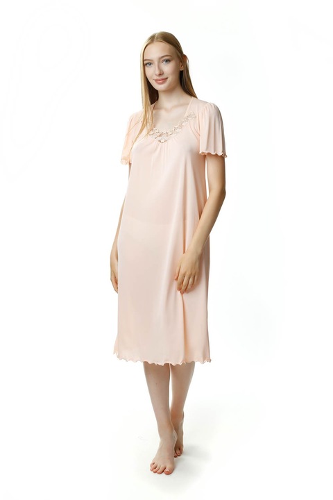 Camasa de noapte Beatriz, Mewa, Vascoza, Roz somon