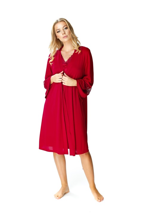 Halat dama, Subtire Matase/Viscoza Rosu