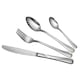 Set tacamuri in valiza, Hoffner, 72 de piese, Inox, 12 persoane, Argintiu
