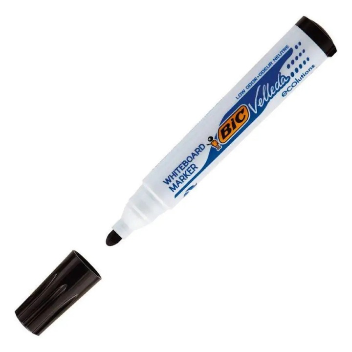 Marker tabla BIC, ECO Velleda 1701, rotund 1. 5 mm, scriere neagra