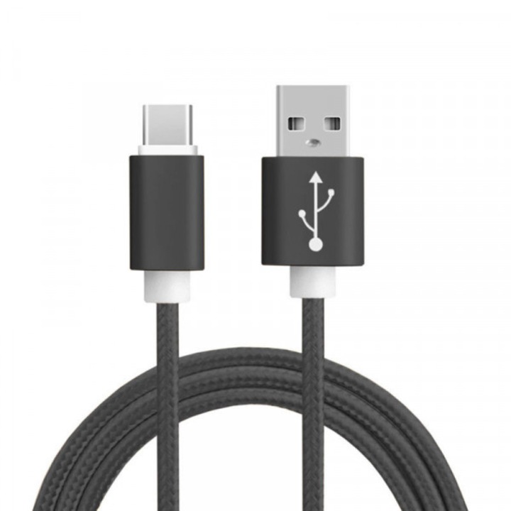 Cablu incarcare si date, Vega, USB la Type-C, incarcare rapida, negru