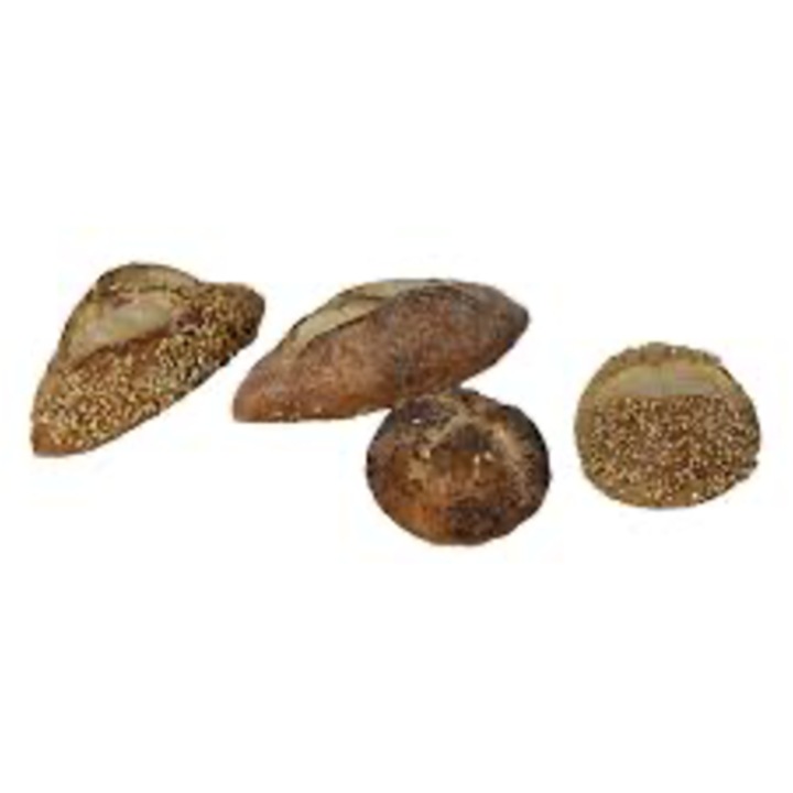 Set 4 mini baghete artificiale cu aspect natural, DeRecuzita, lungime 14 cm, pentru decor, studio foto/video