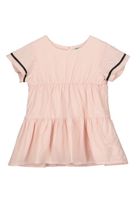United Colors of Benetton, Тениска тип рокля с волани, Бледо розово