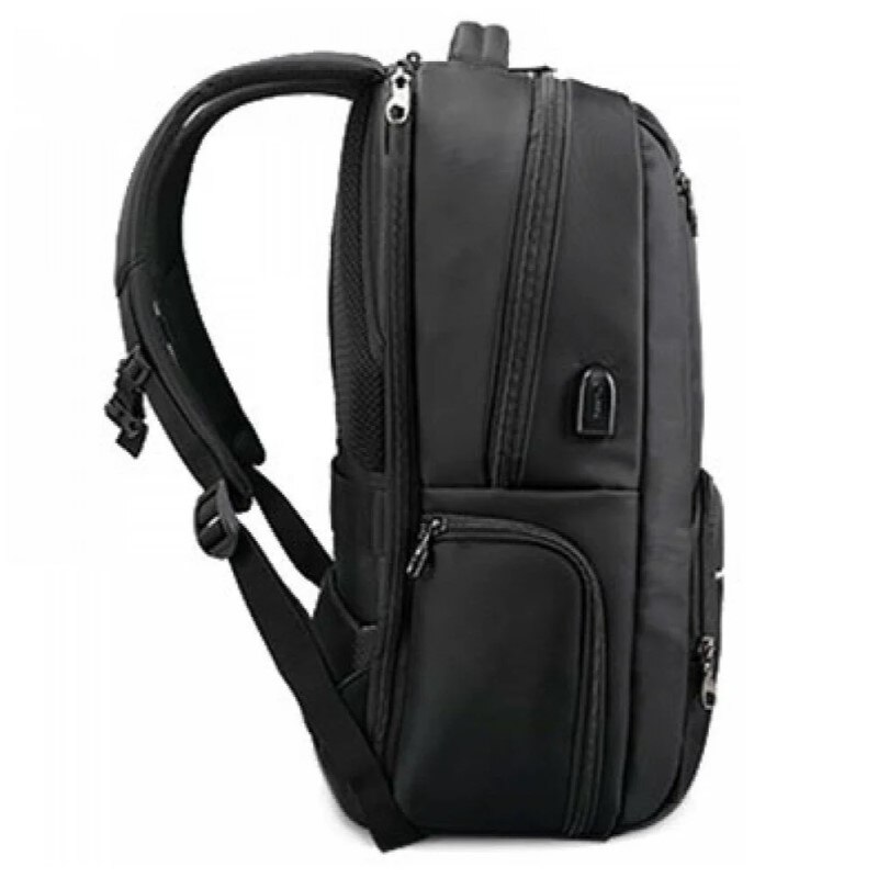 Rucsac laptop 15.6" smart casual, impermeabil, cu port USB, Tigernu, 47x30x18 cm, Negru