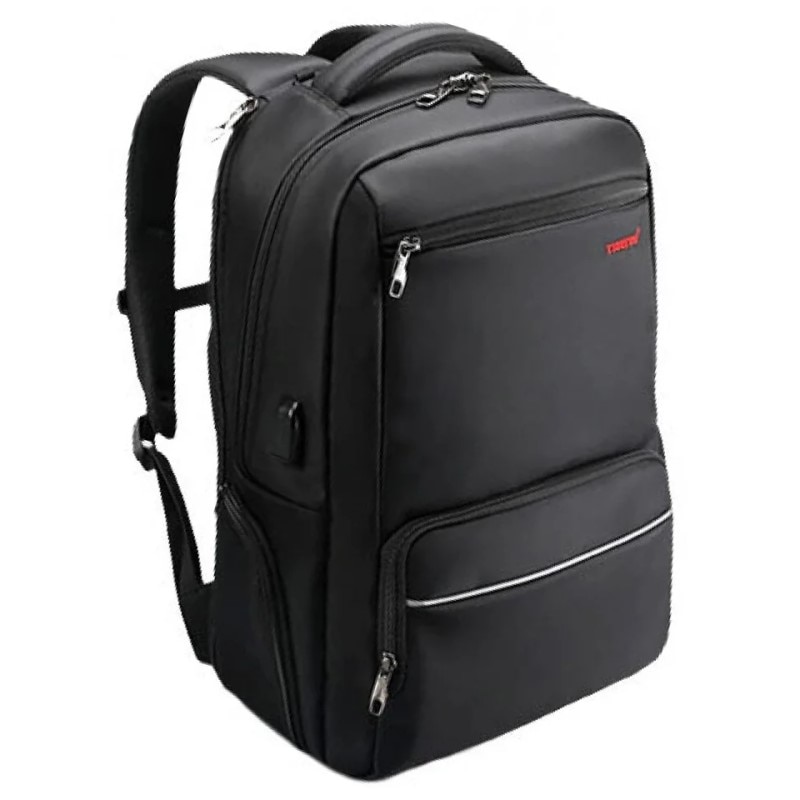 Rucsac laptop 15.6" smart casual, impermeabil, cu port USB, Tigernu, 47x30x18 cm, Negru