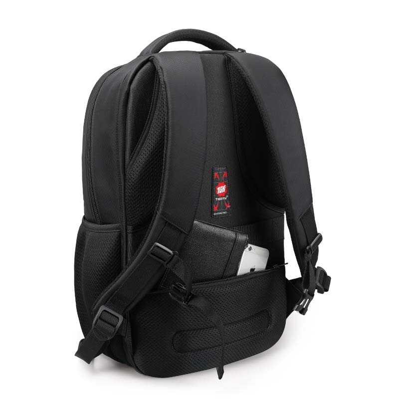 Rucsac laptop 15.6" smart casual, impermeabil, cu port USB, Tigernu, 47x30x18 cm, Negru