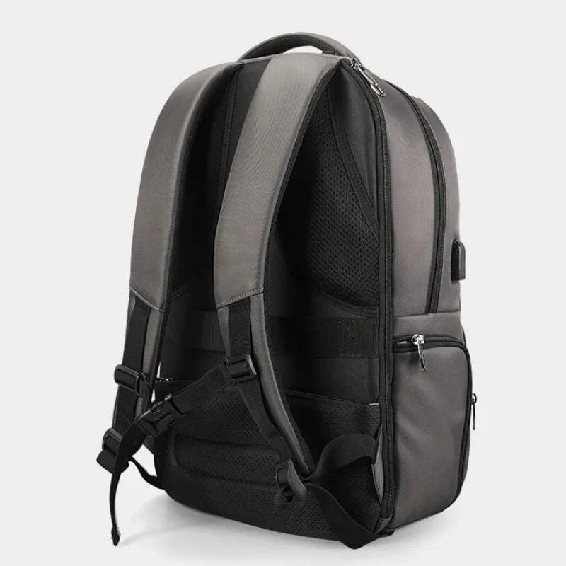 Rucsac laptop 15.6" smart casual, impermeabil, cu port USB, Tigernu, 47x30x18 cm, Cafeniu