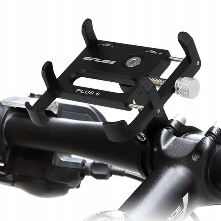 Suport telefon pentru motociclete GUB, Aluminiu, Negru