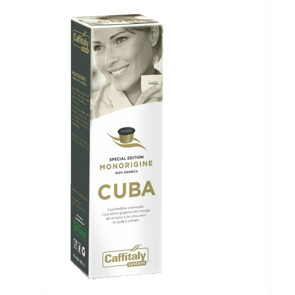 Capsule cafea Ecaffe Cuba Monorigine Special Editions, 10 capsule, compatibile CAFISSIMO