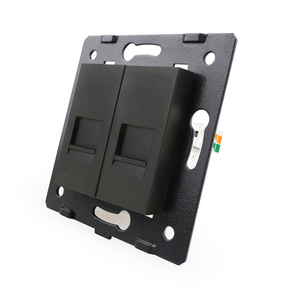 Priza dubla internet Livolo, Negru