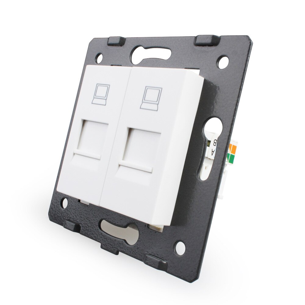 Priza dubla internet Livolo, Alb