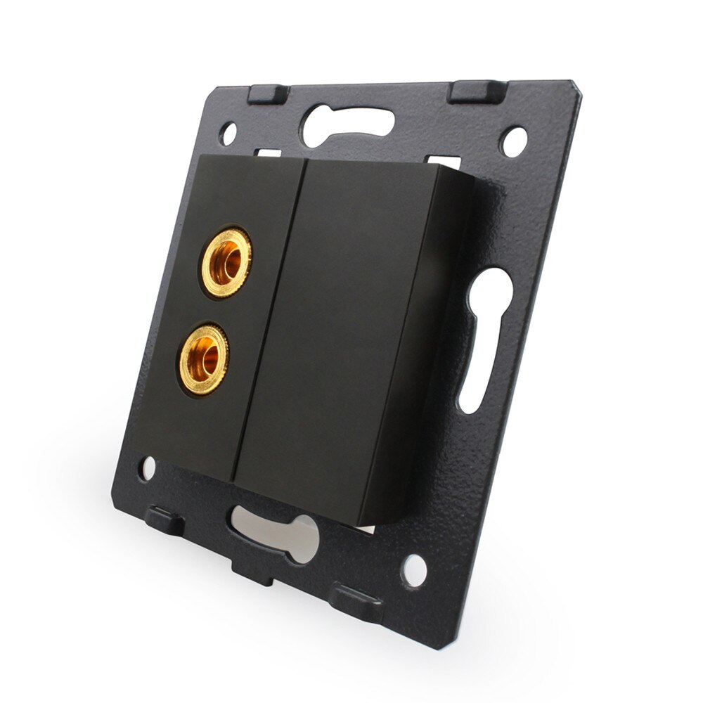 Priza cu mufa pentru redare sunet Livolo, Negru