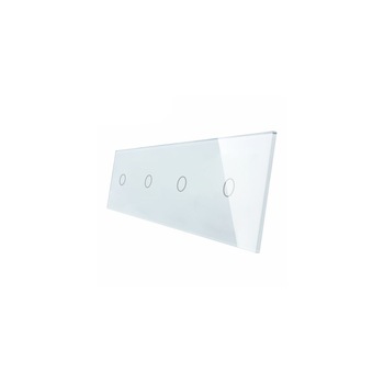 Panou 4 intrerupatoare simple cu touch Livolo din sticla, Alb (Modulul intrerupatorului nu este inclus in pret) Panou 4 intrerupatoare simple cu touch Livolo din sticla, Alb (Modulul intrerupatorului nu este inclus in pret)